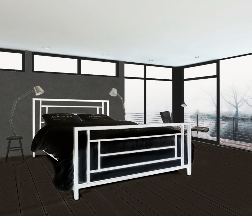 Кровати 160 см, Кровать в стиле лофт Орландо 1.6