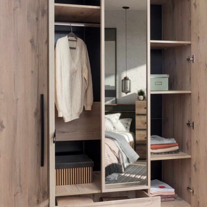 Шкафы распашные, Модульная система Nature (модуль 555) Шкаф для одежды и белья