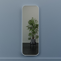 Зеркала в спальню, Дизайнерское настенное зеркало GENGLASS Kuvino M в металлической раме