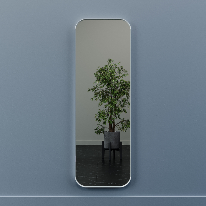 Зеркала в спальню, Дизайнерское настенное зеркало GENGLASS Kuvino M в металлической раме