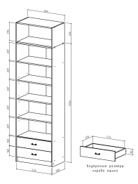 Шкаф Август-8 с антресолью 