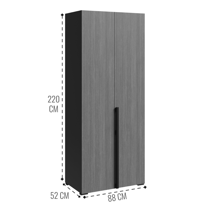 Шкафы распашные, Шкаф в спальню Болонья 2-х дверный