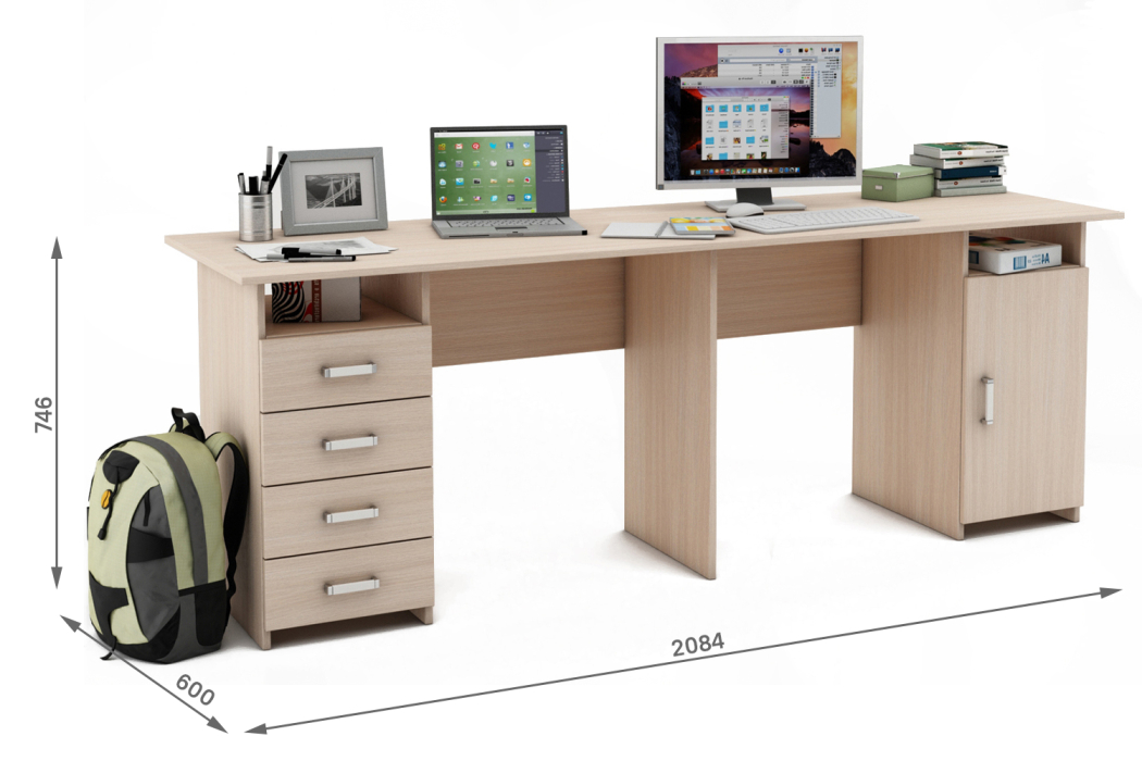 Прямые, Письменный стол Лайт-14