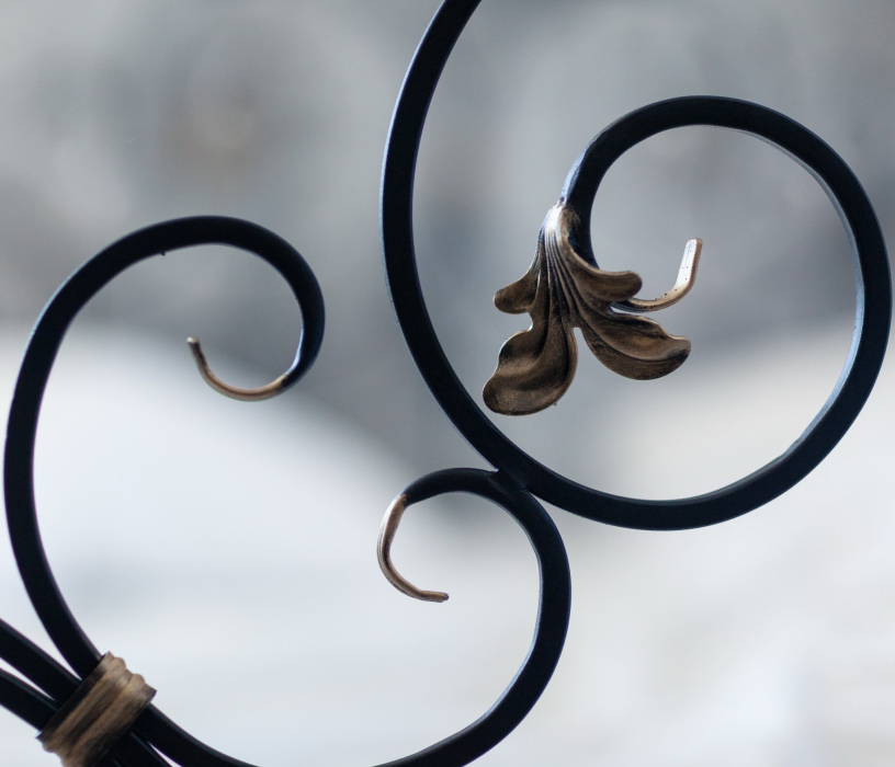 Кованые кровати, Кованая кровать Афина 1.4 с двумя спинками