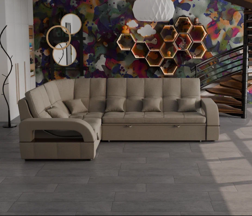 Диваны угловые в гостиную, Модульный диван Майами-3,микровелюр,антивандальная и водостойкая ткань,венеция