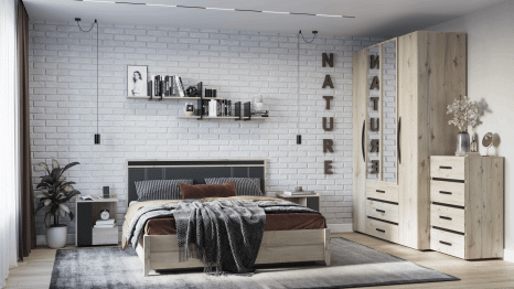 Модульная система Nature (модуль 307) Кровать Люкс 1600 с п/м