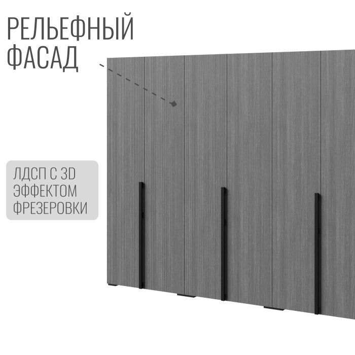 Шкафы распашные, Шкаф Болонья в спальню 6-дверный