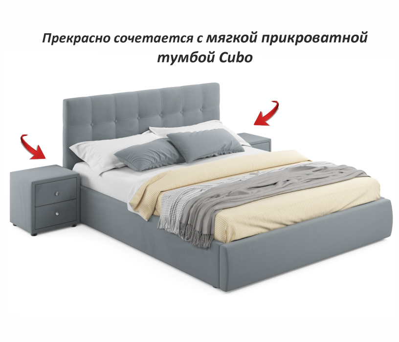 Кровати 160 см, Мягкая кровать Selesta 1600 с подъемным механизмом