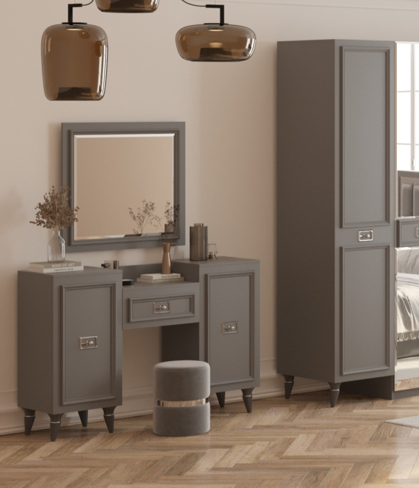 Туалетные столики, Туалетный столик Валенсия (1335х420х900) (серебро)