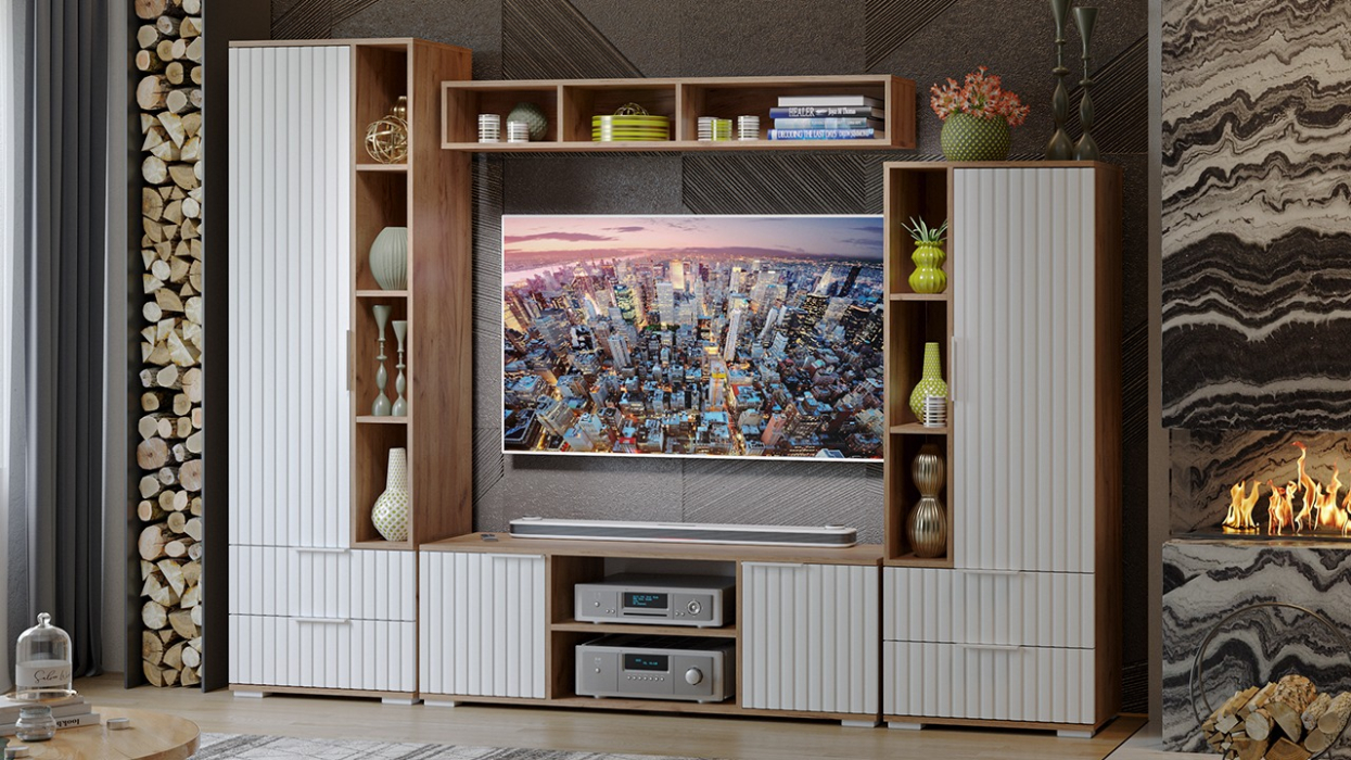 Хилтон, дуб крафт золотой, белый матовый